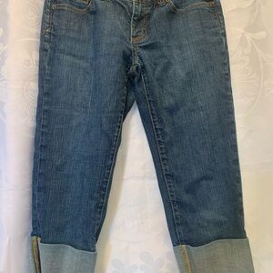 X2 Blue Cropped Jeans with Rolled Hems size 4
